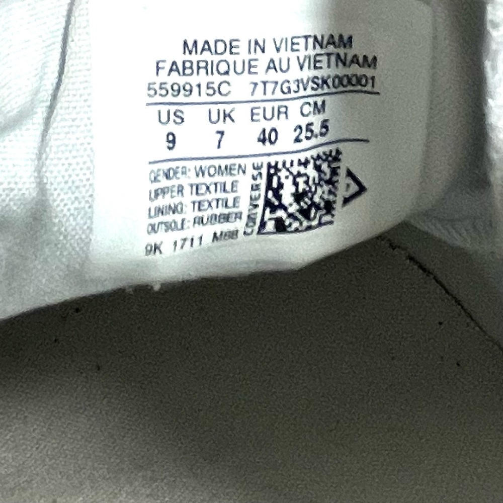 Converse CTAS Lift Ripple Ox Womens Sneaker Pure Platinum Egret Gum Size 9. - Picture 10 of 12
